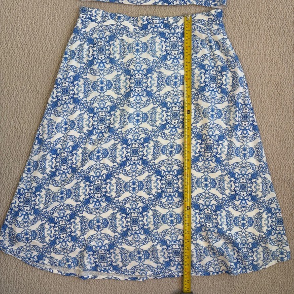 Joie Mosaic Print Crop Top and Midi Skirt Set, NWT Women's XL, Santorini Blue - Picture 8 of 16